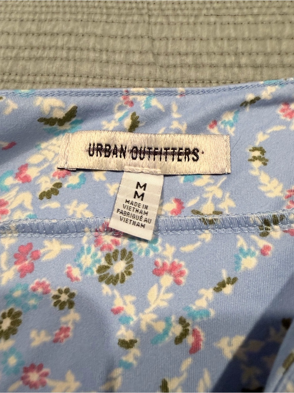 Urban Outfitters Blue Floral Romper Mini Dress Size Medium - Picture 11 of 11